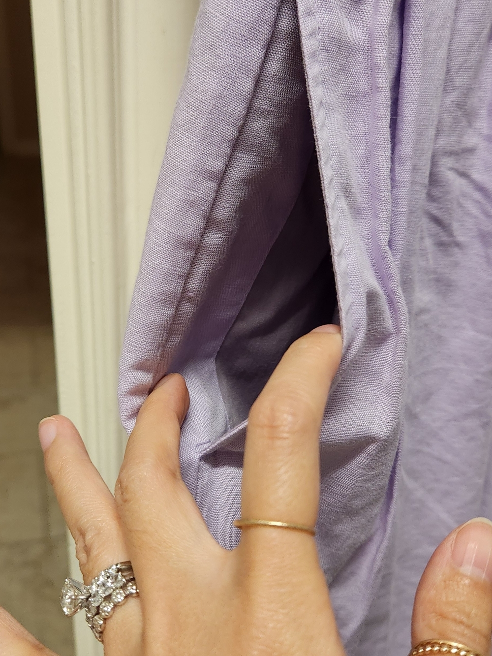 JCrew Lavender Cotton Linen Dress Size 00 - Picture 6 of 8